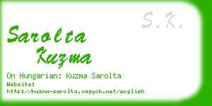 sarolta kuzma business card